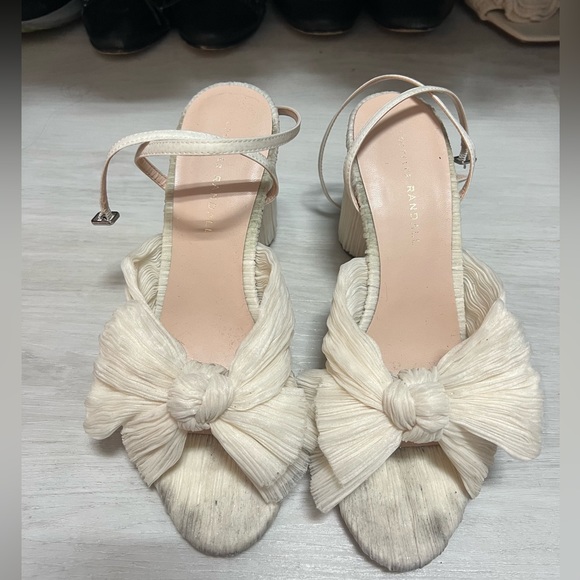 Camellia faux leather knot mule with ankle strap - Picture 2 of 4